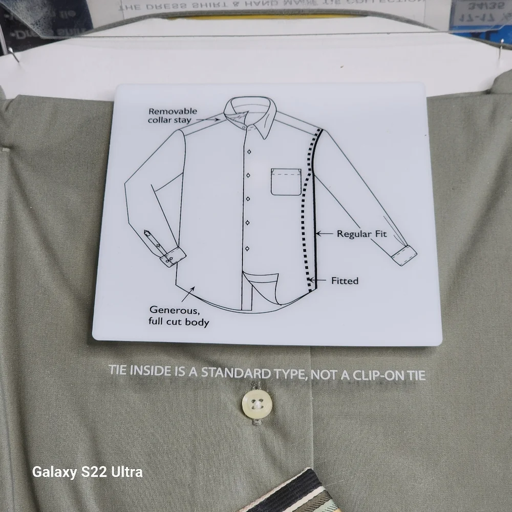 Ivy Crew New Men's Traditional Fit Handmade Woven Tie Dress Shirt 17 35/35 - Picture 6 of 7